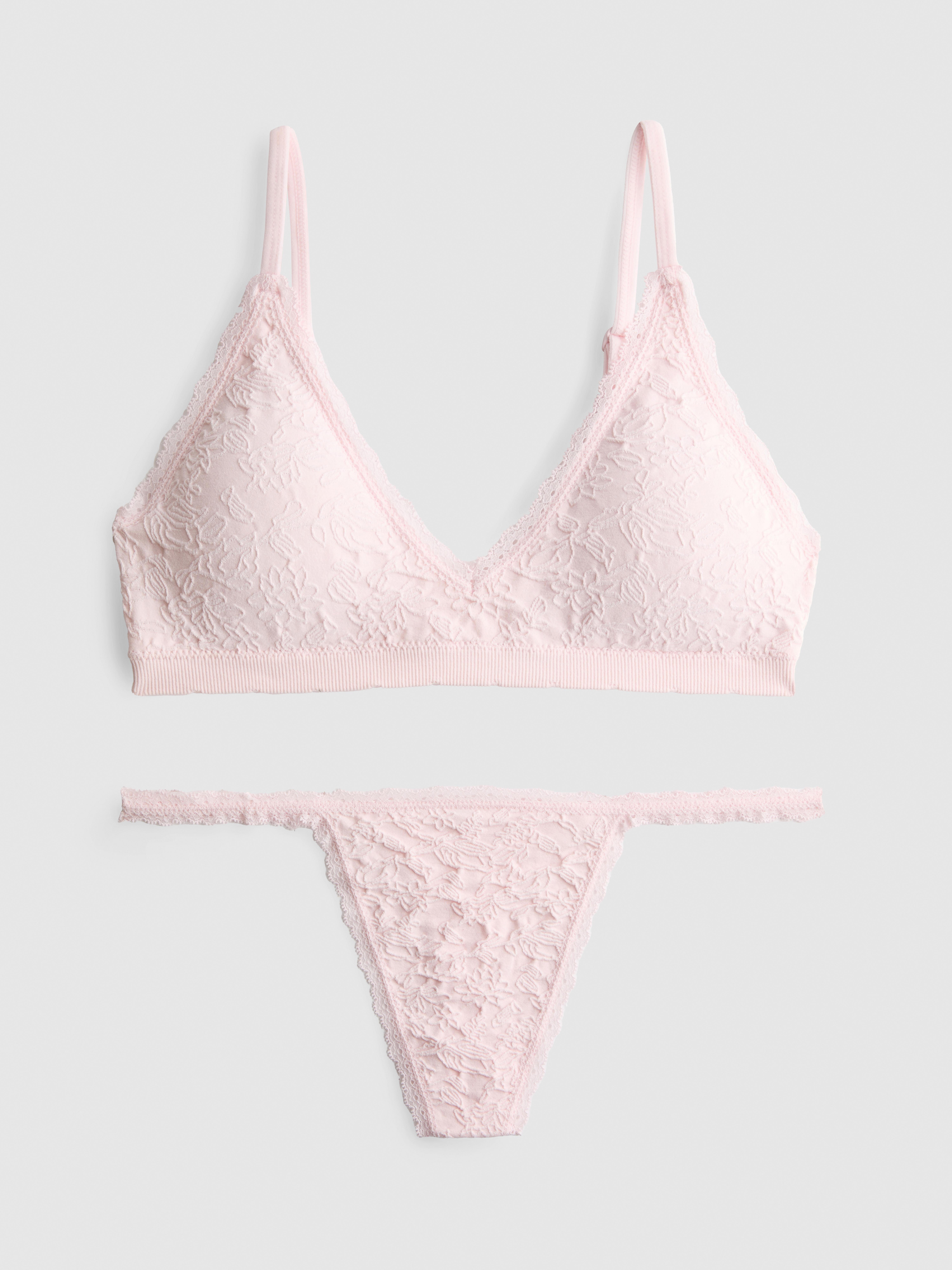 Seamless Jacquard Triangle Lingerie Set
