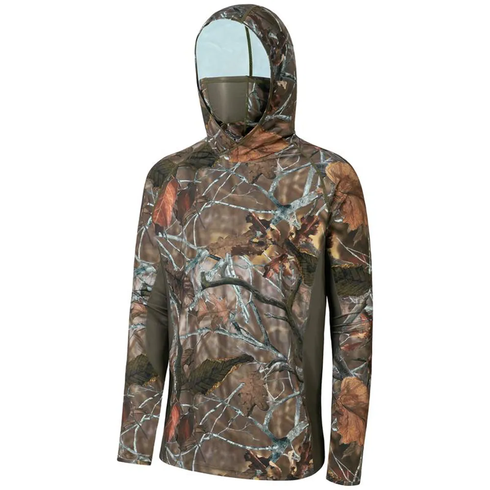 Men's UPF 50+ Camo Hoodie Shirt