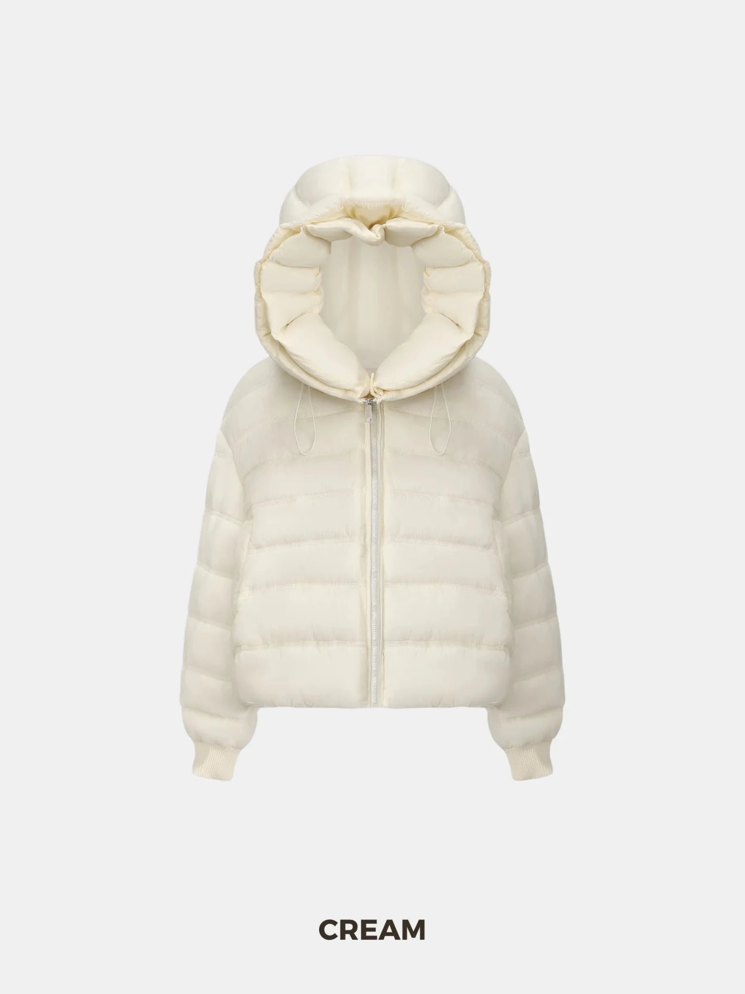 Oversized Hood Short Puffer Jacket
