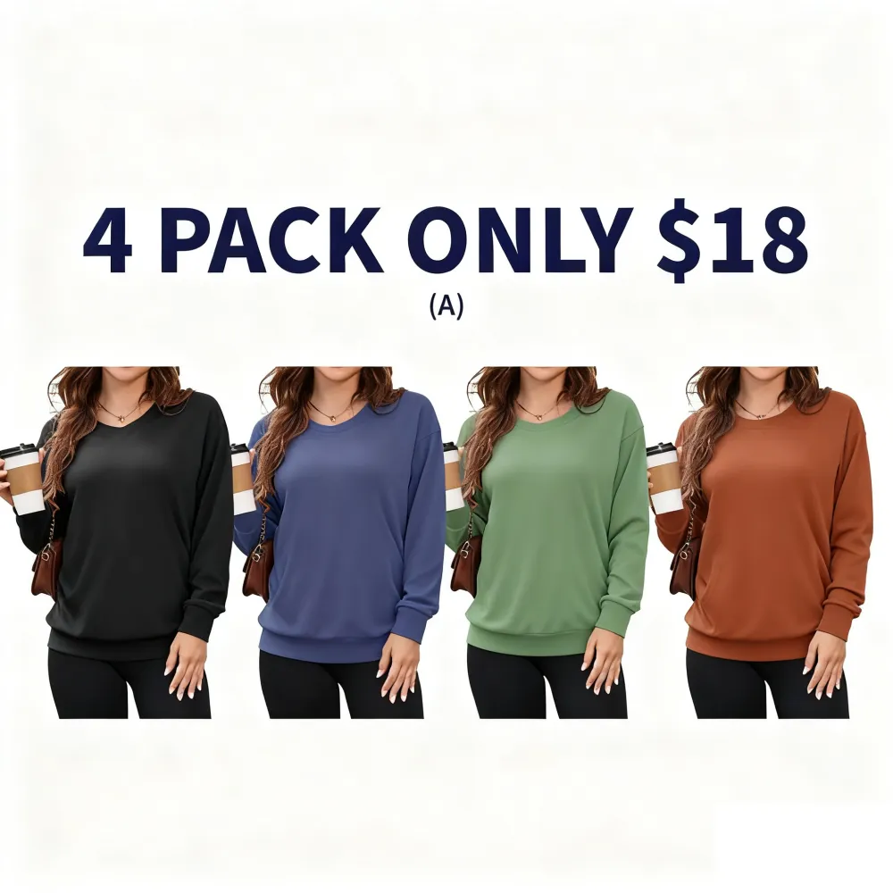 Women's Hoodless V-neck Sweatshirt