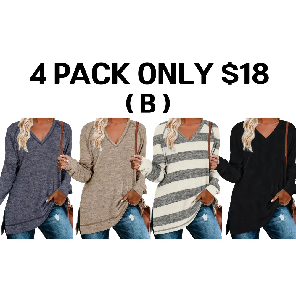 Women's belted top, long-sleeved shirt