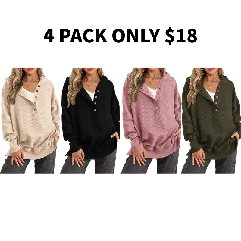 Womens Fashion V Neck Sweatshirt