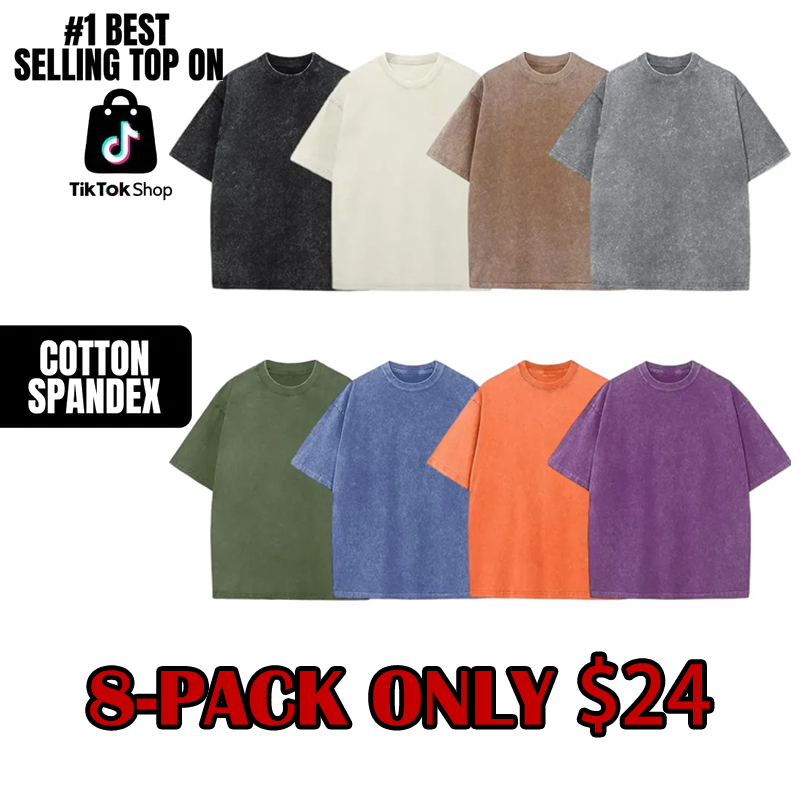 Men's Acid Wash Cotton T-Shirts