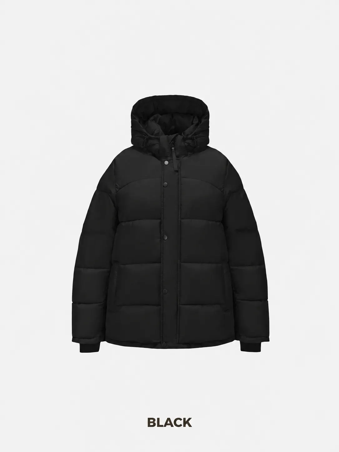 Detachable Hooded Regular Length Puffer Jacket