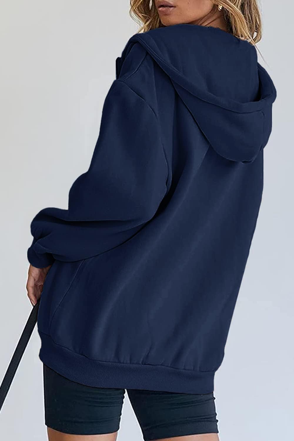 Women's Fall Zip Up Hoodies Sweatshirts Navy