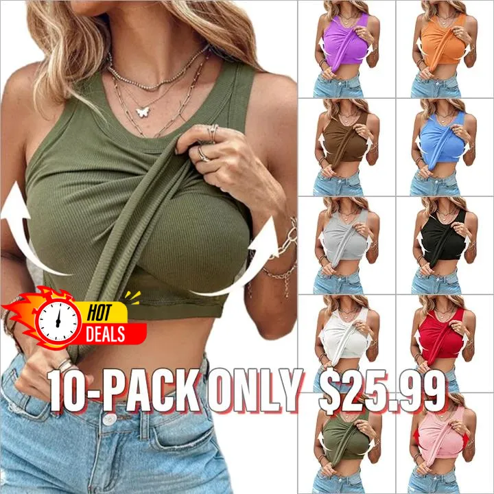 💥Women’s Basic Ribbed Padded Tank Top