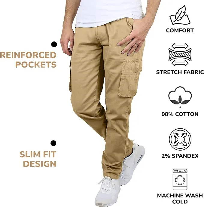 Men's Flex Stretch Cotton Cargo Pants