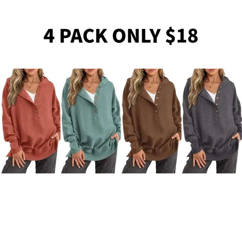 Womens Fashion V Neck Sweatshirt