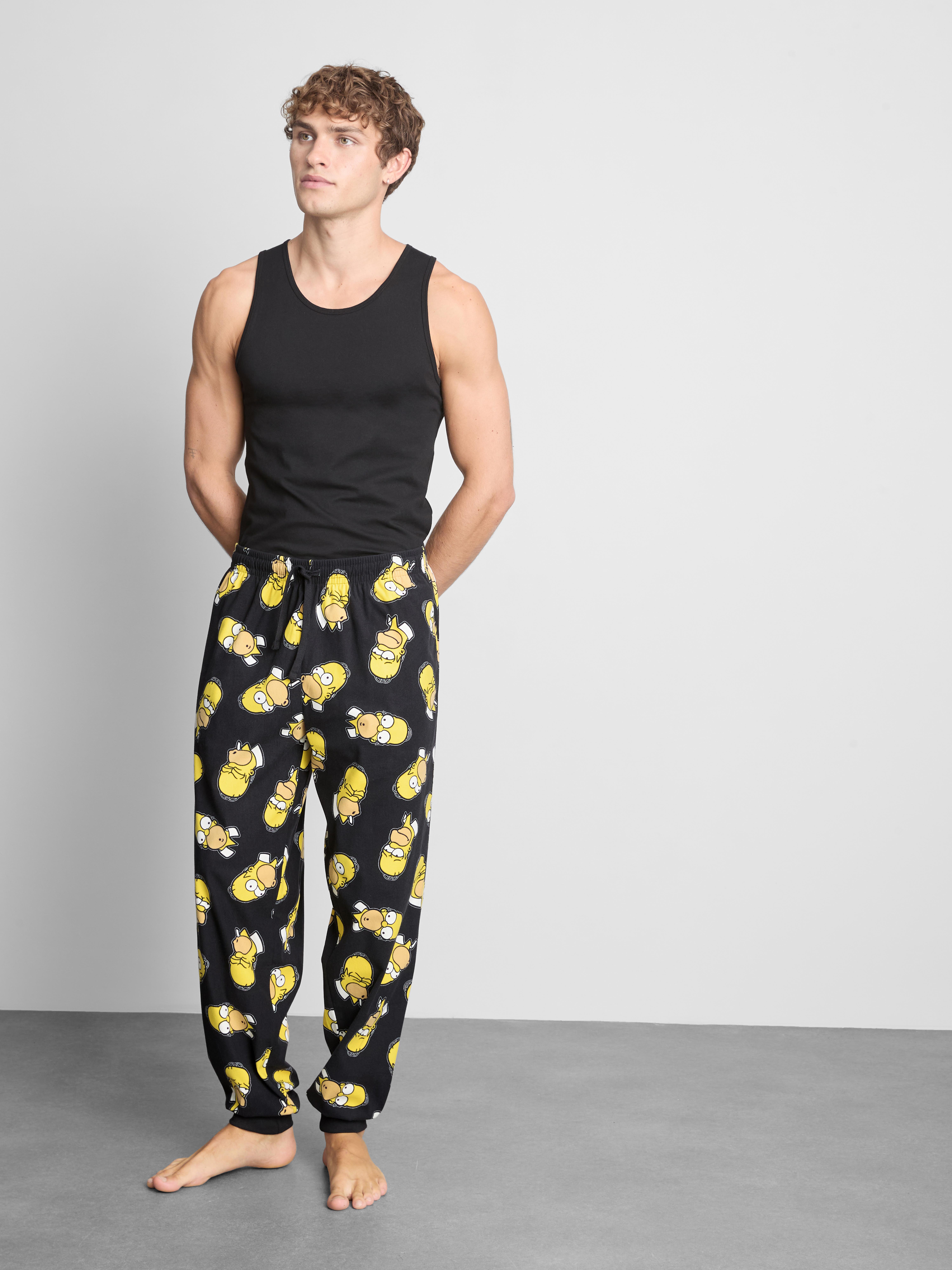 The Simpsons Homer Cuffed Pajama Bottoms
