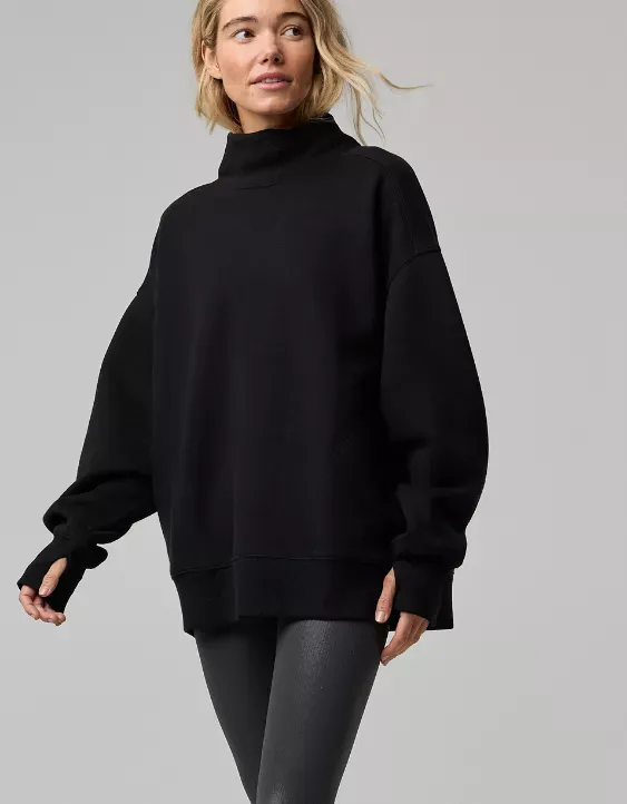 🔥 6-Color 6-Set - $26.9 Today 🔥Cloud Fleece Oversized Mockneck Sweatshirt+Barrel Sweatpant Matching Sets