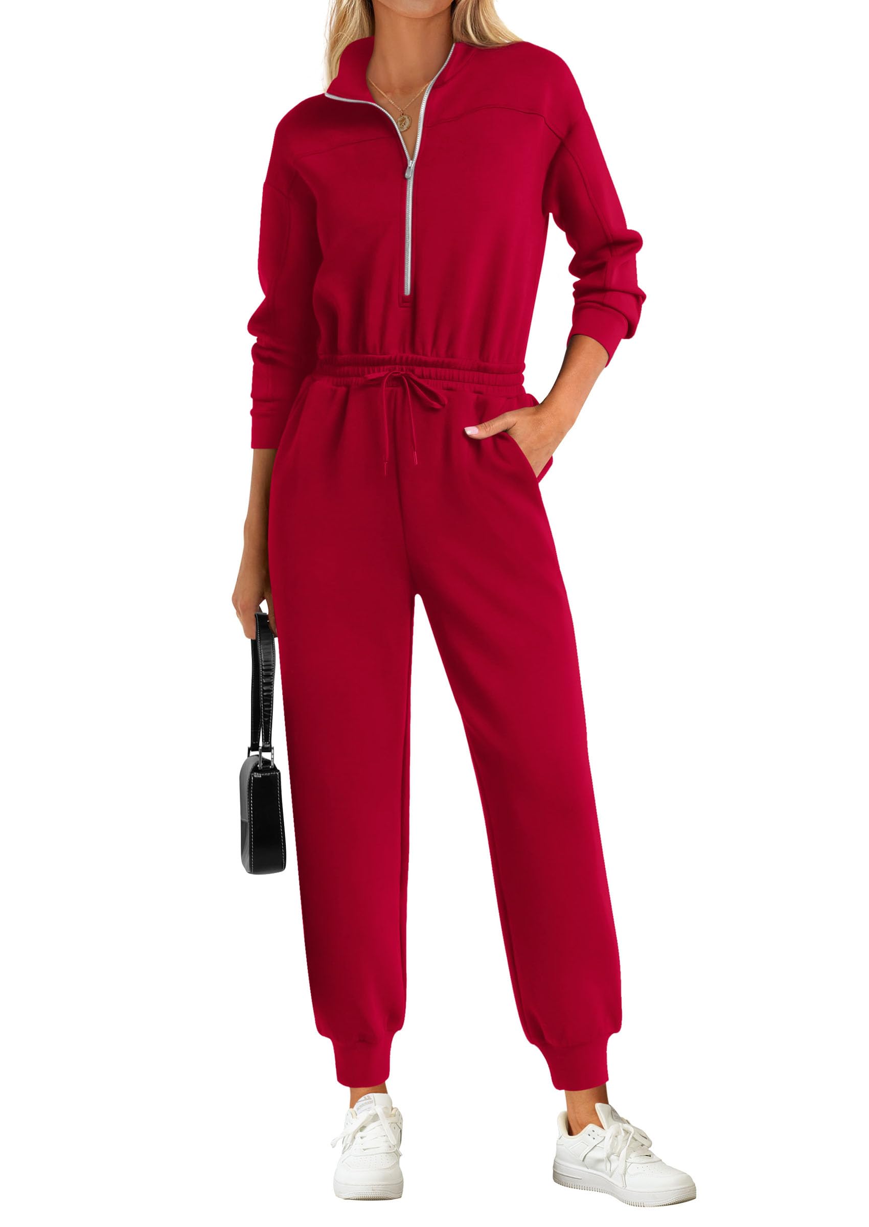 Long Sleeve Jumpsuits for Women Fall One Piece Travel Outfits