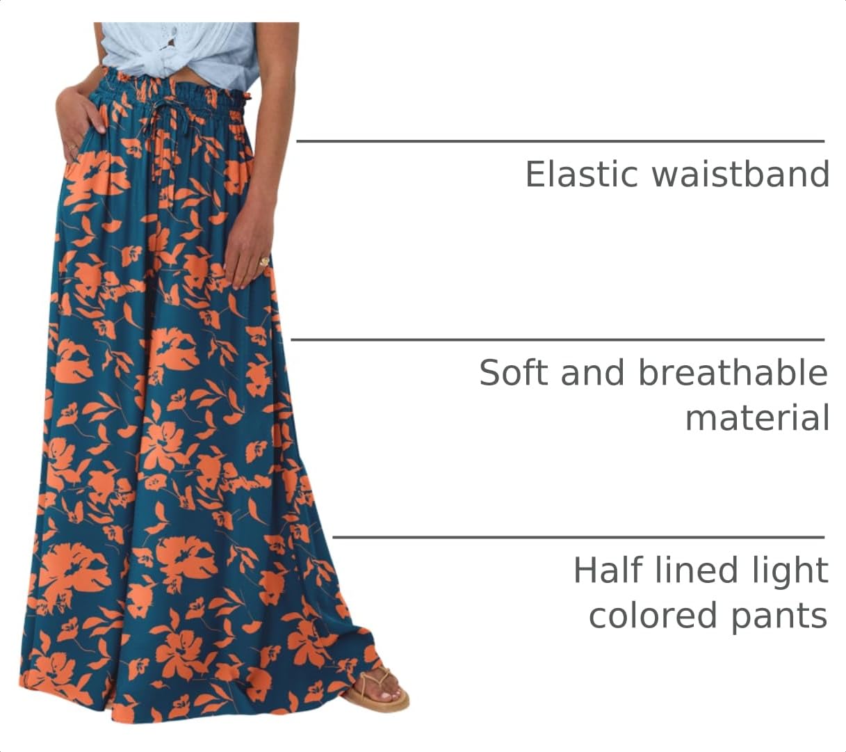 Summer Wide Leg Palazzo Pants for Women Casual