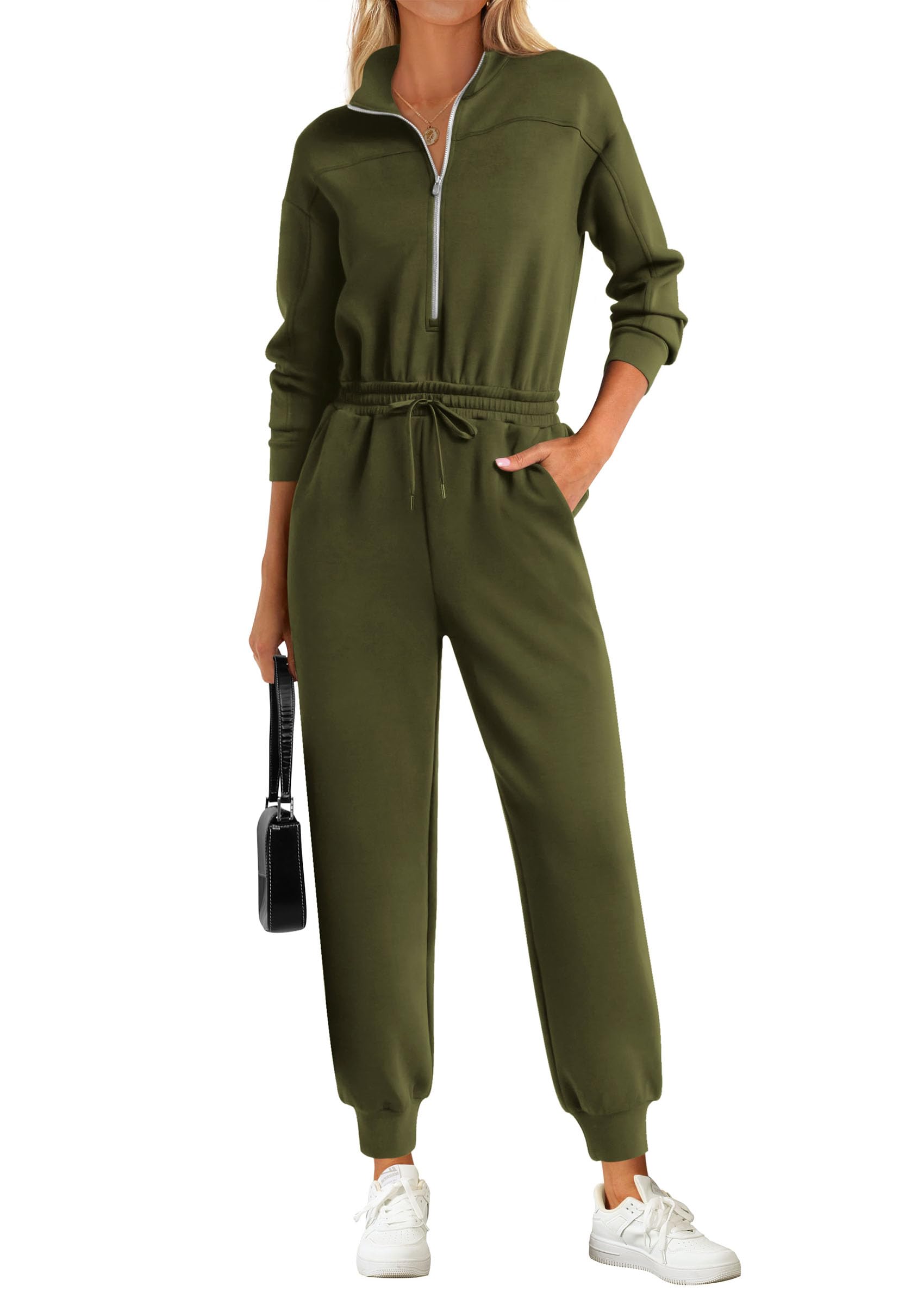 Long Sleeve Jumpsuits for Women Fall One Piece Travel Outfits