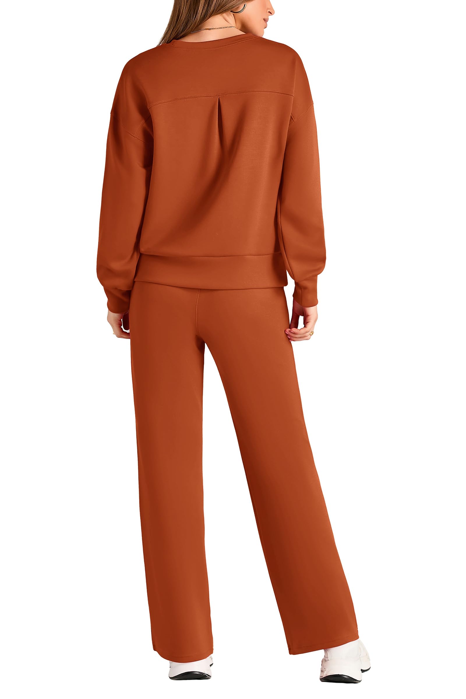 Women's 2 Piece Outfits Sweatsuits Lounge Sets,Orange,S