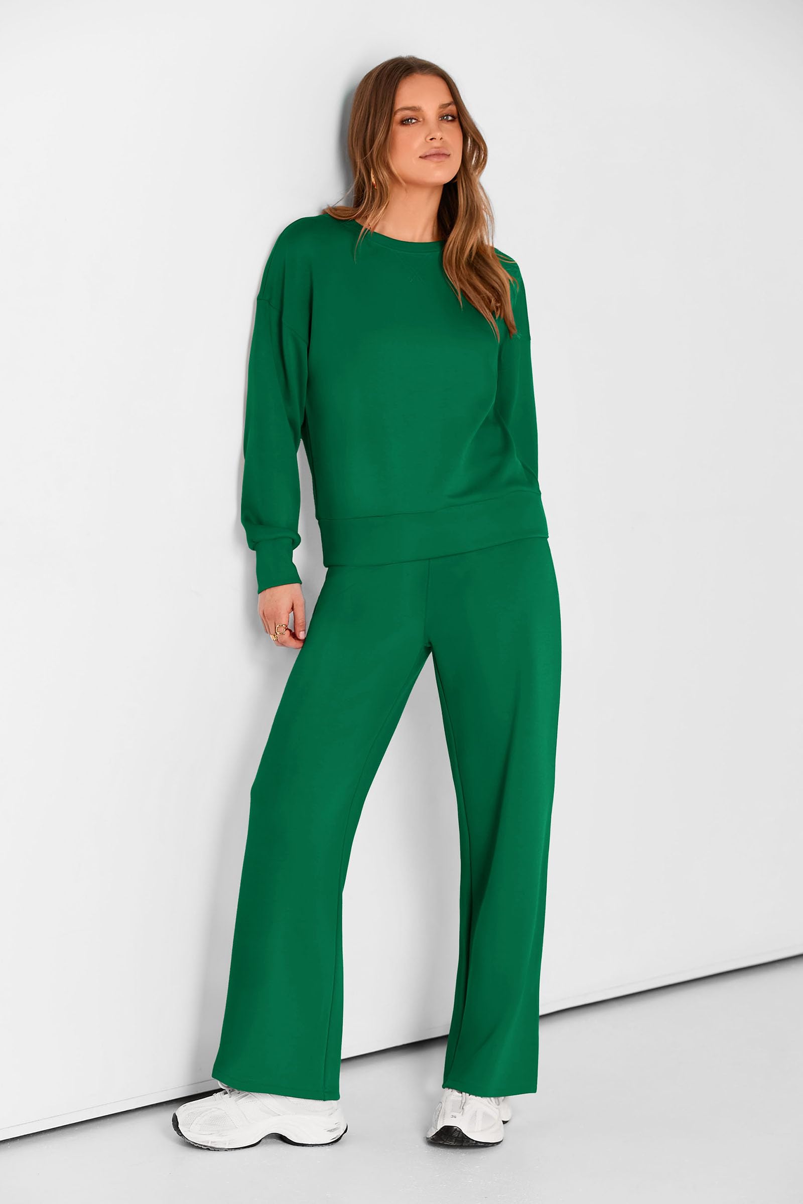 Women's 2 Piece Outfits Sweatsuits Lounge Sets,Green,S
