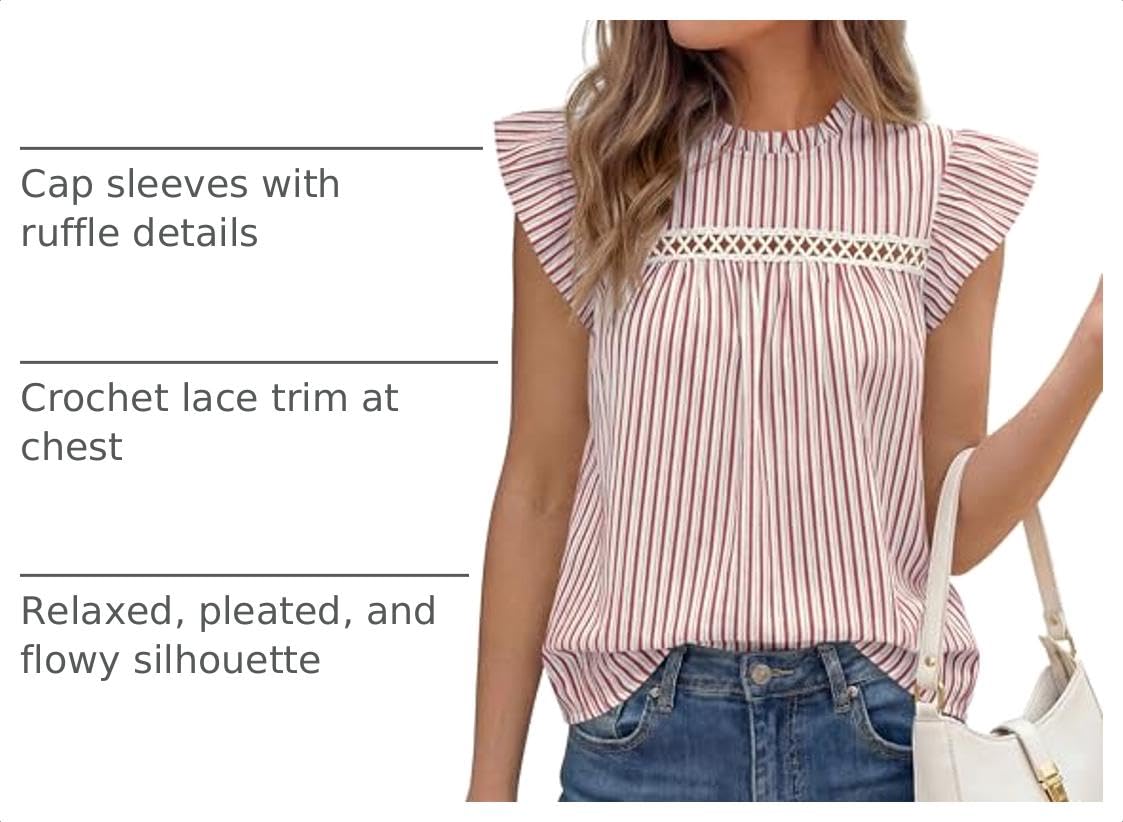 Striped Shirt Women Summer Dressy Business Casual Work Tops