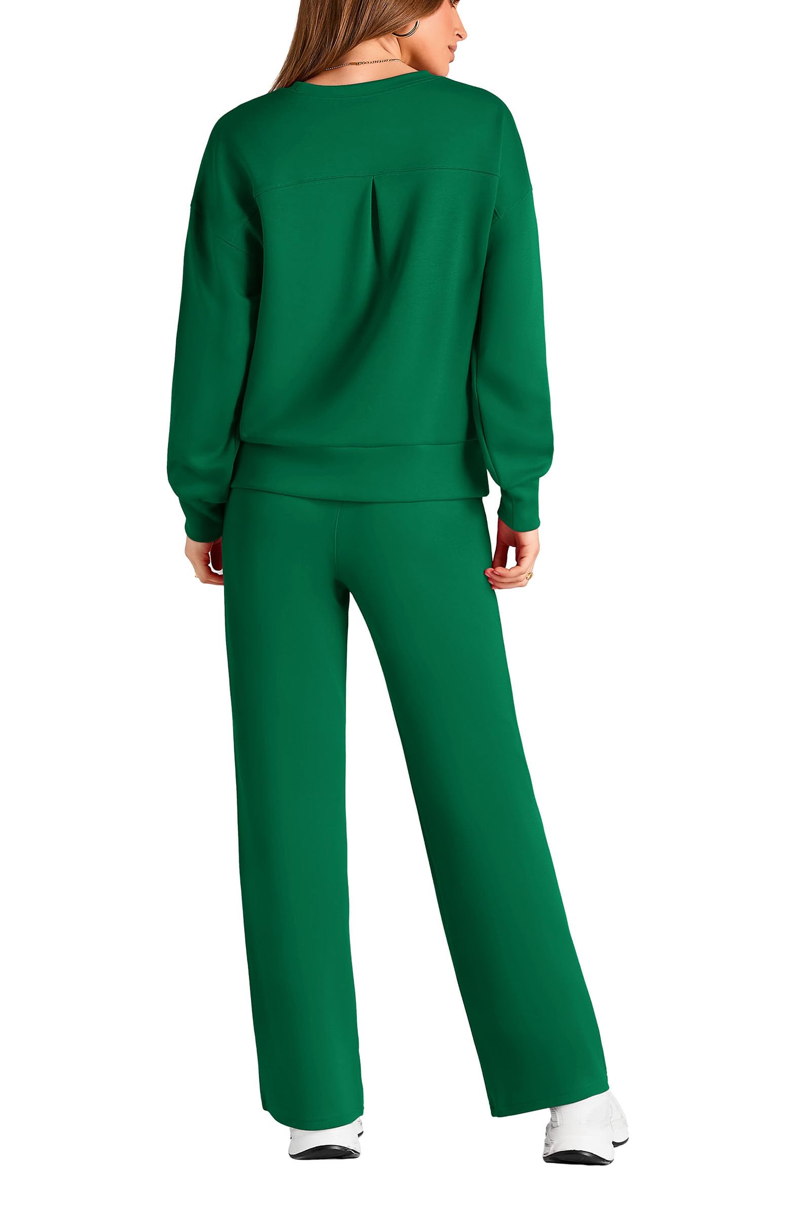 Women's 2 Piece Outfits Sweatsuits Lounge Sets,Green,S
