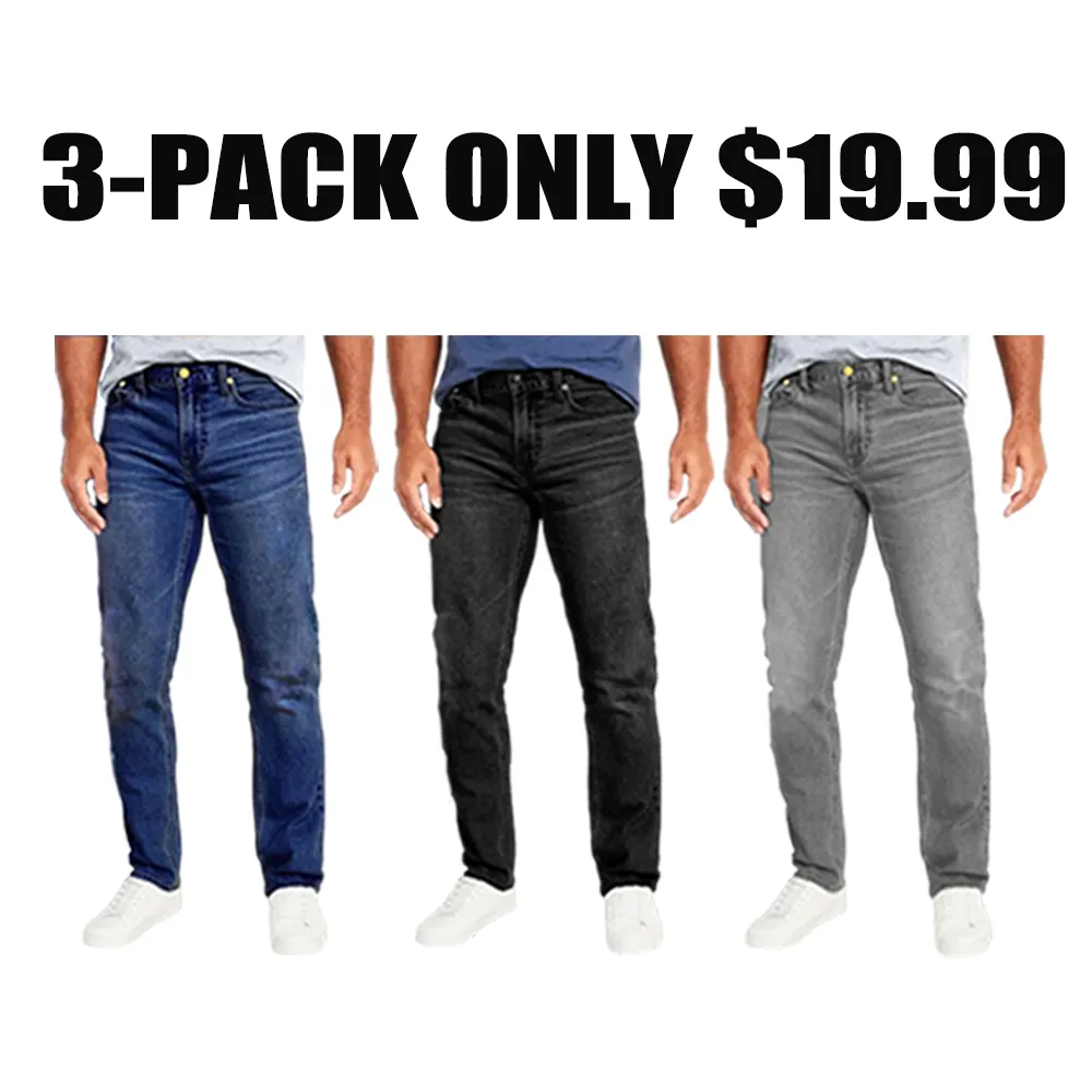 Men's 6-Pack Flex Stretch Slim Straight Jeans