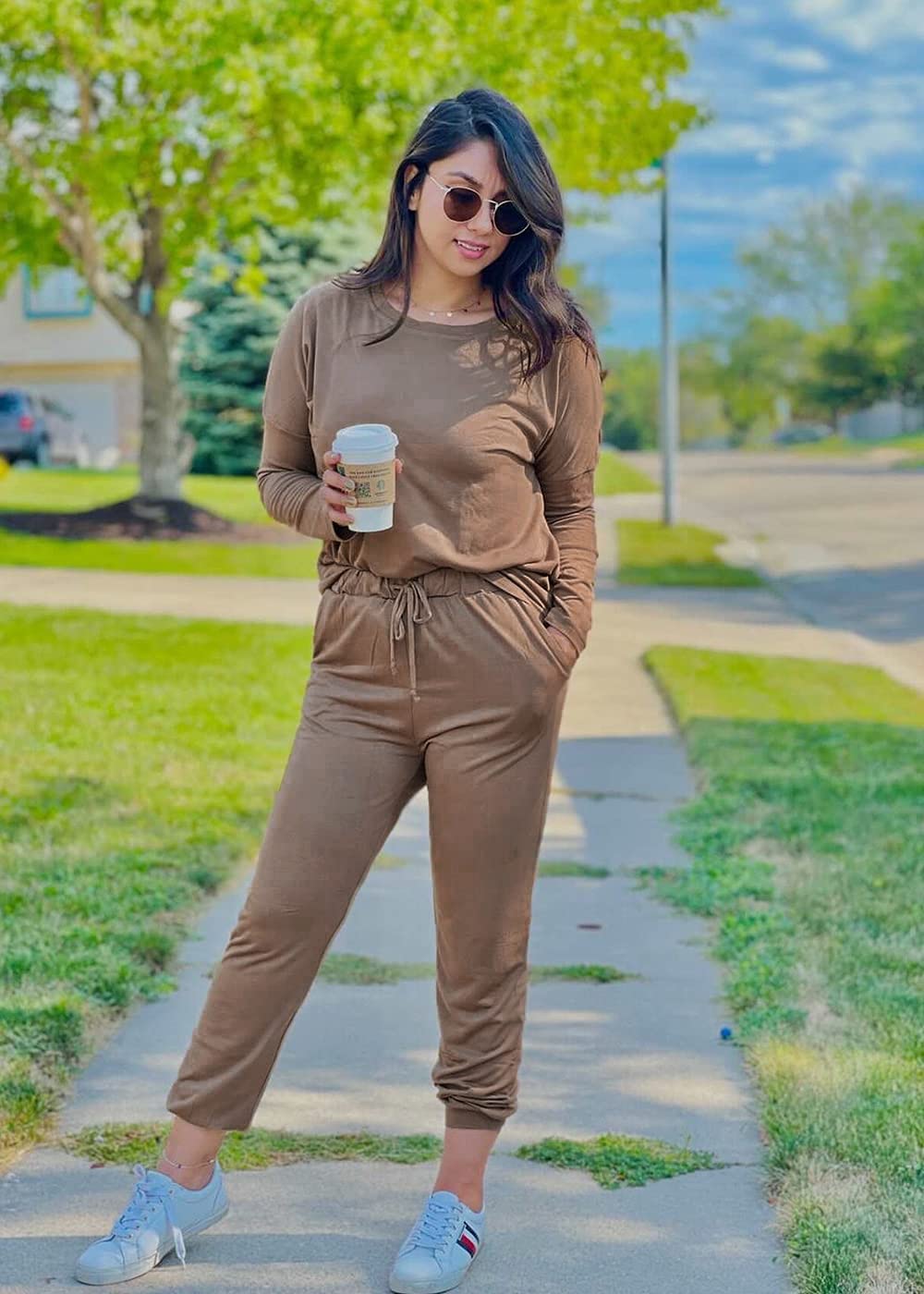 Airport Travel Outfit Women Fall 2 Piece Matching Lounge Sets