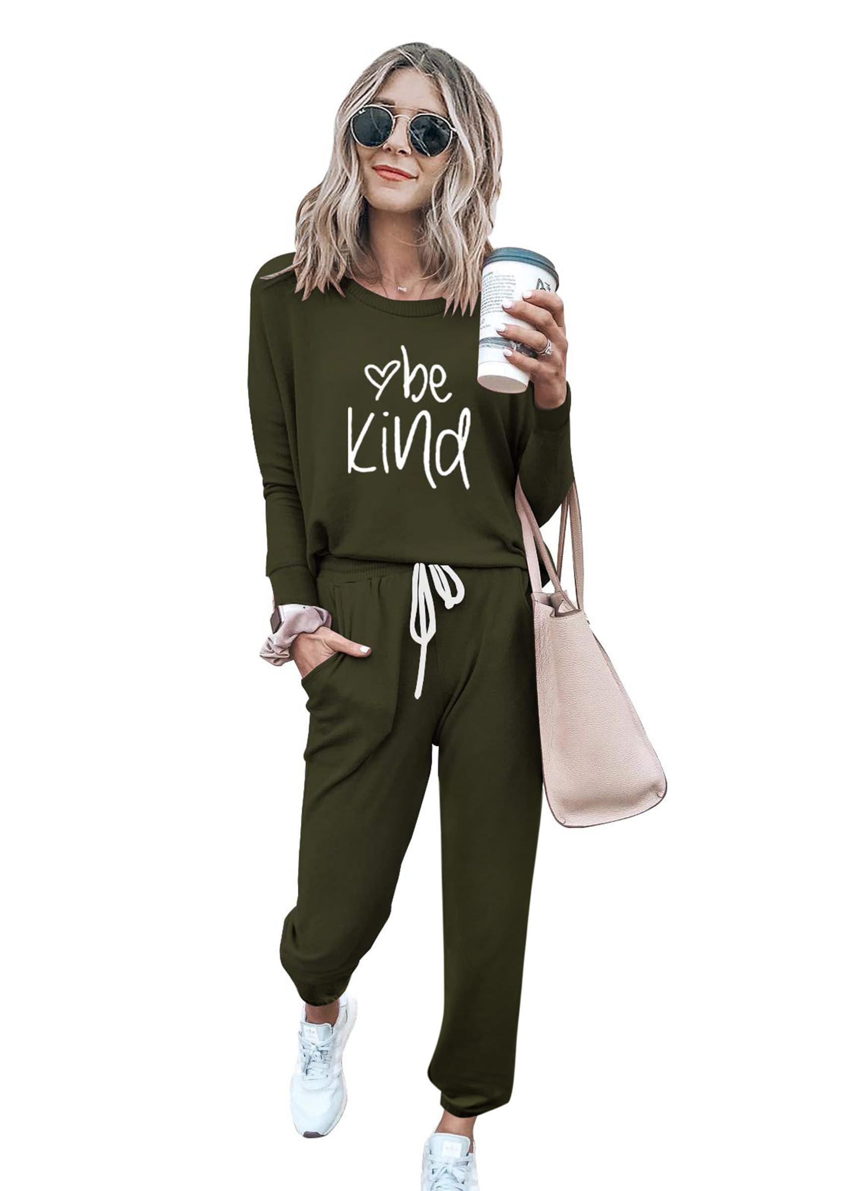 Airport Travel Outfit Women Fall 2 Piece Matching Lounge Sets
