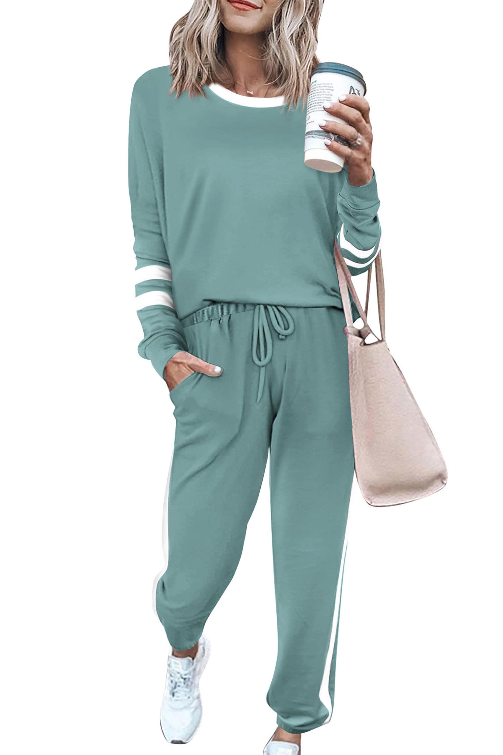 Airport Travel Outfit Women Fall 2 Piece Matching Lounge Sets