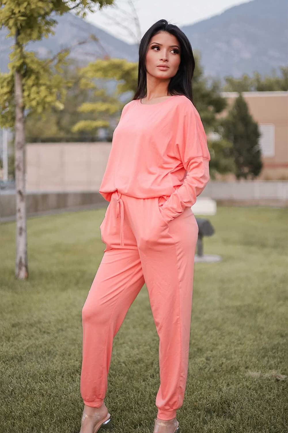 Airport Travel Outfit Women Fall 2 Piece Matching Lounge Sets