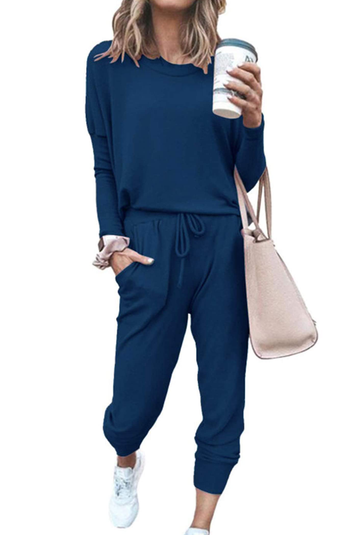 Airport Travel Outfit Women Fall 2 Piece Matching Lounge Sets
