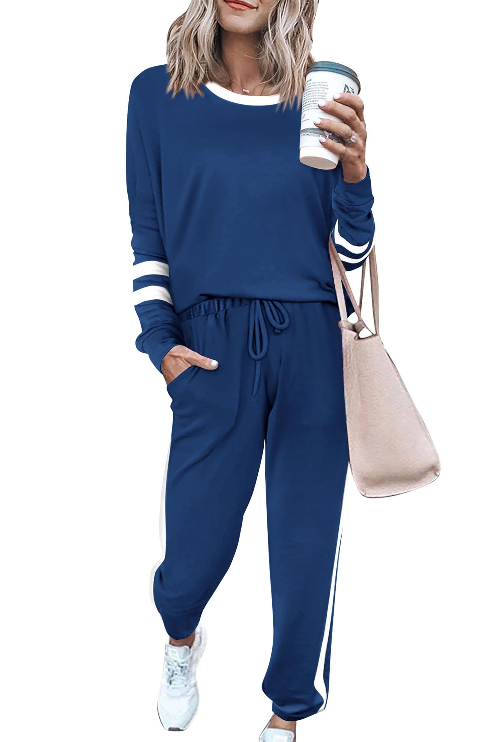 Airport Travel Outfit Women Fall 2 Piece Matching Lounge Sets