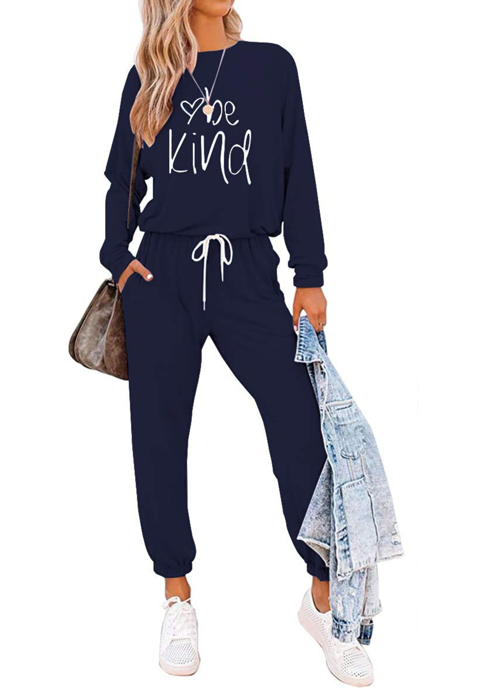 Airport Travel Outfit Women Fall 2 Piece Matching Lounge Sets