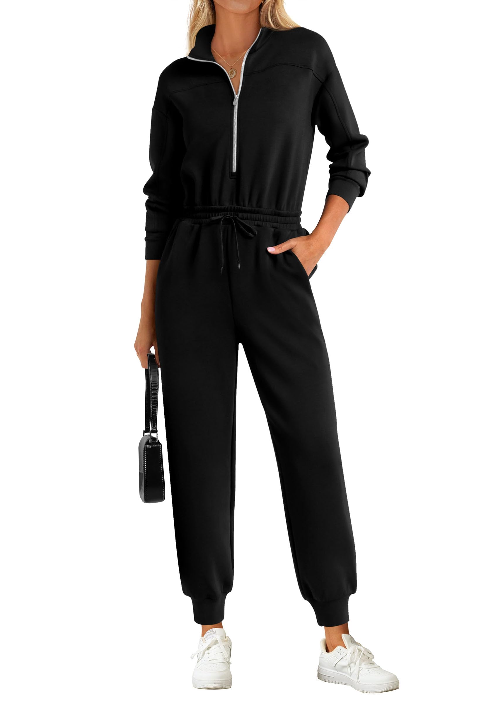 Long Sleeve Jumpsuits for Women Fall One Piece Travel Outfits