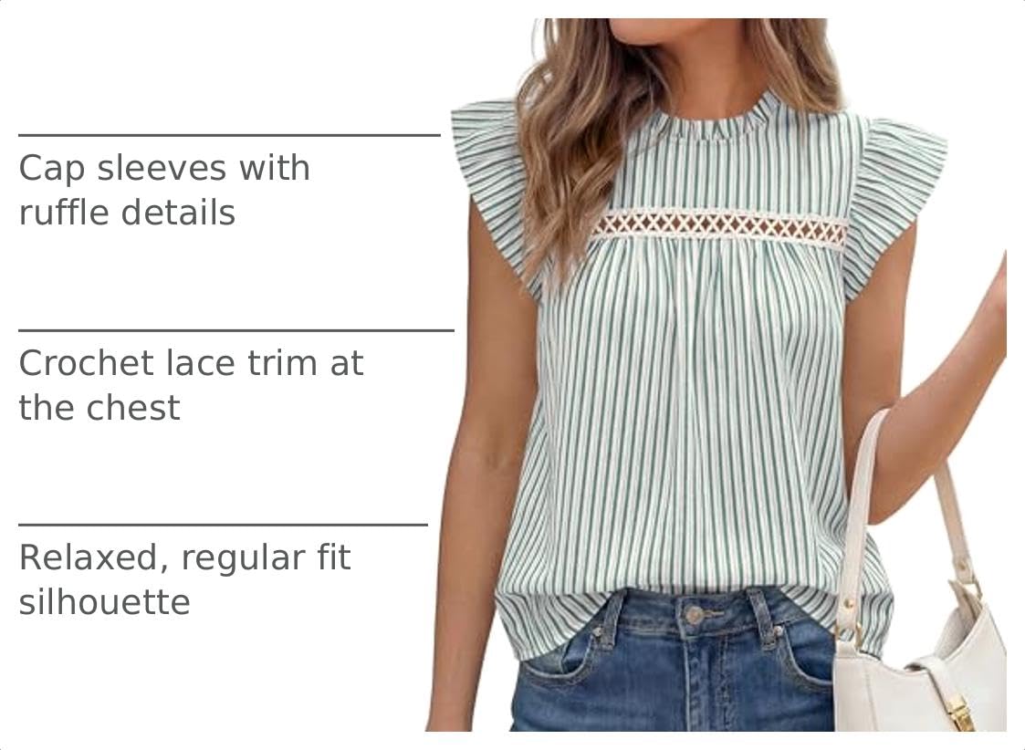 Striped Shirt Women Summer Dressy Business Casual Work Tops