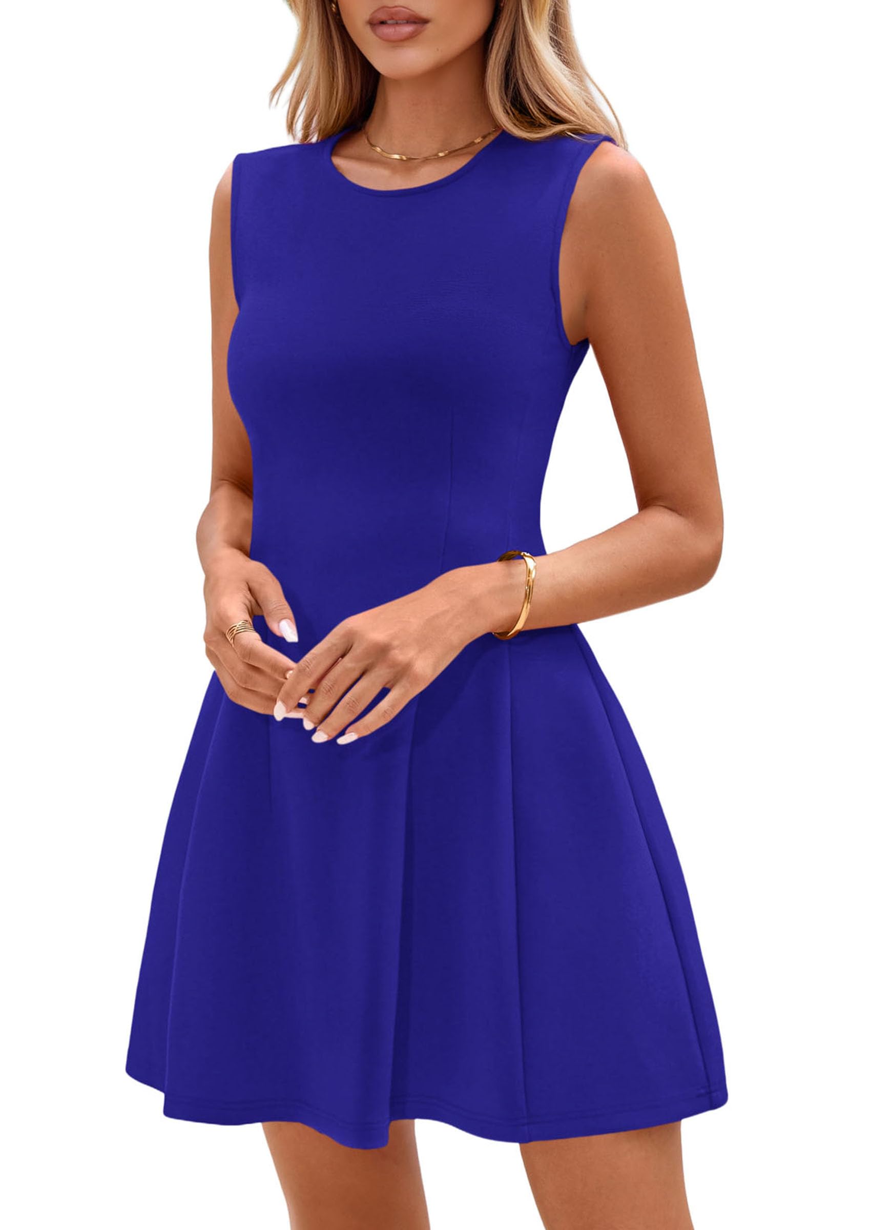 Women's A Line Elegant Summer Cocktail Dresses, Blue,XS
