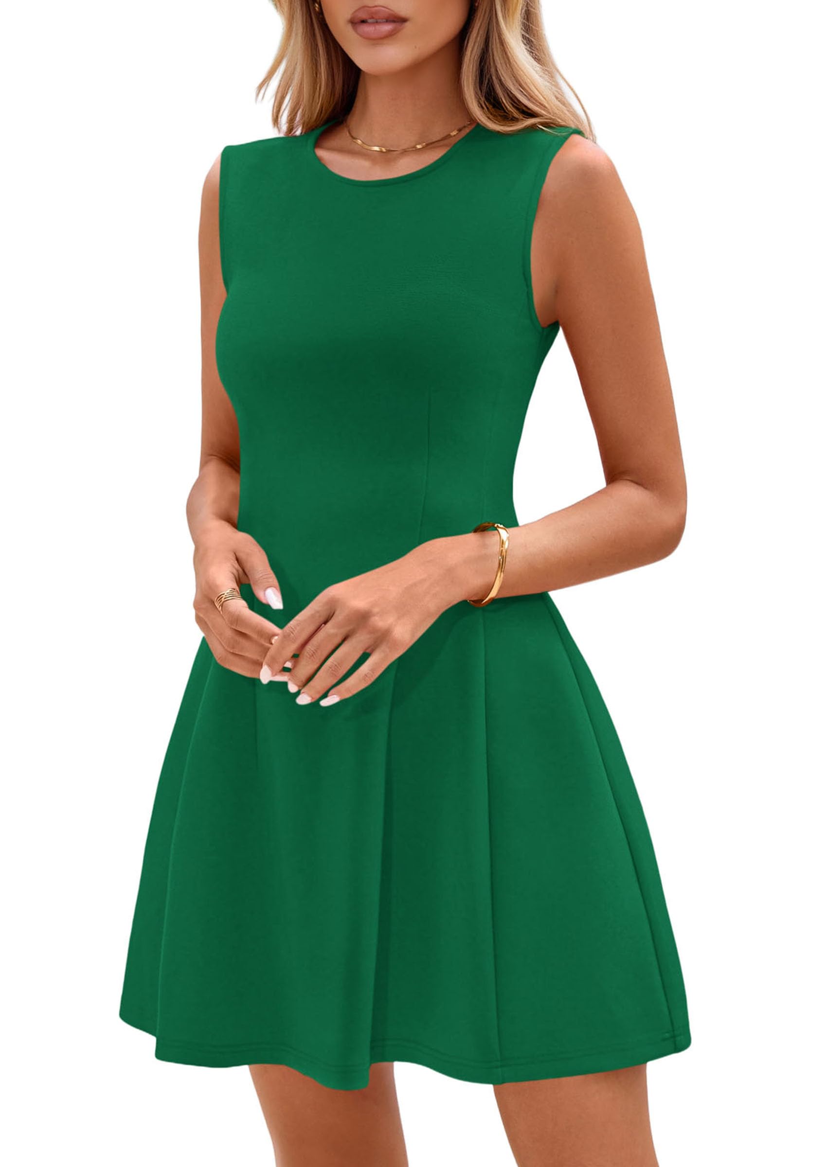 Women's A Line Elegant Summer Cocktail Dresses, Green,XS
