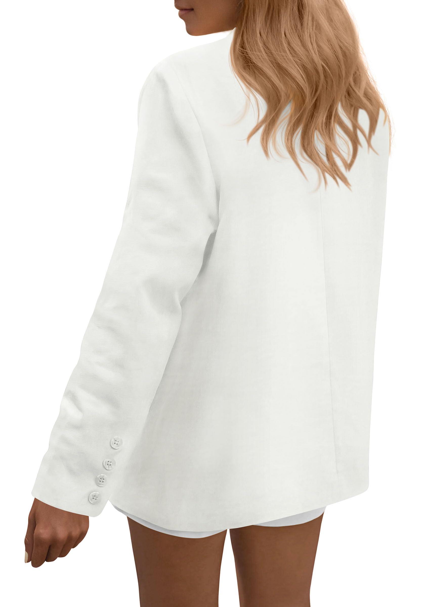 Blazers for Women Business Casual Outfits White,M