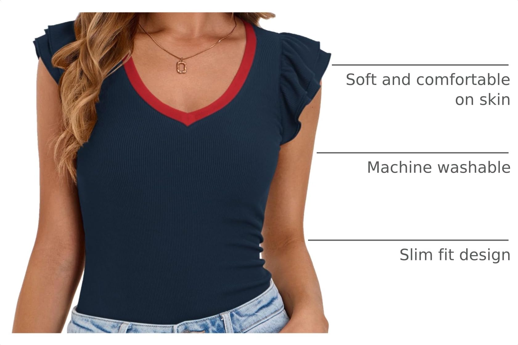 Womens Sleeveless Slim Fit T Shirts,Navy,S