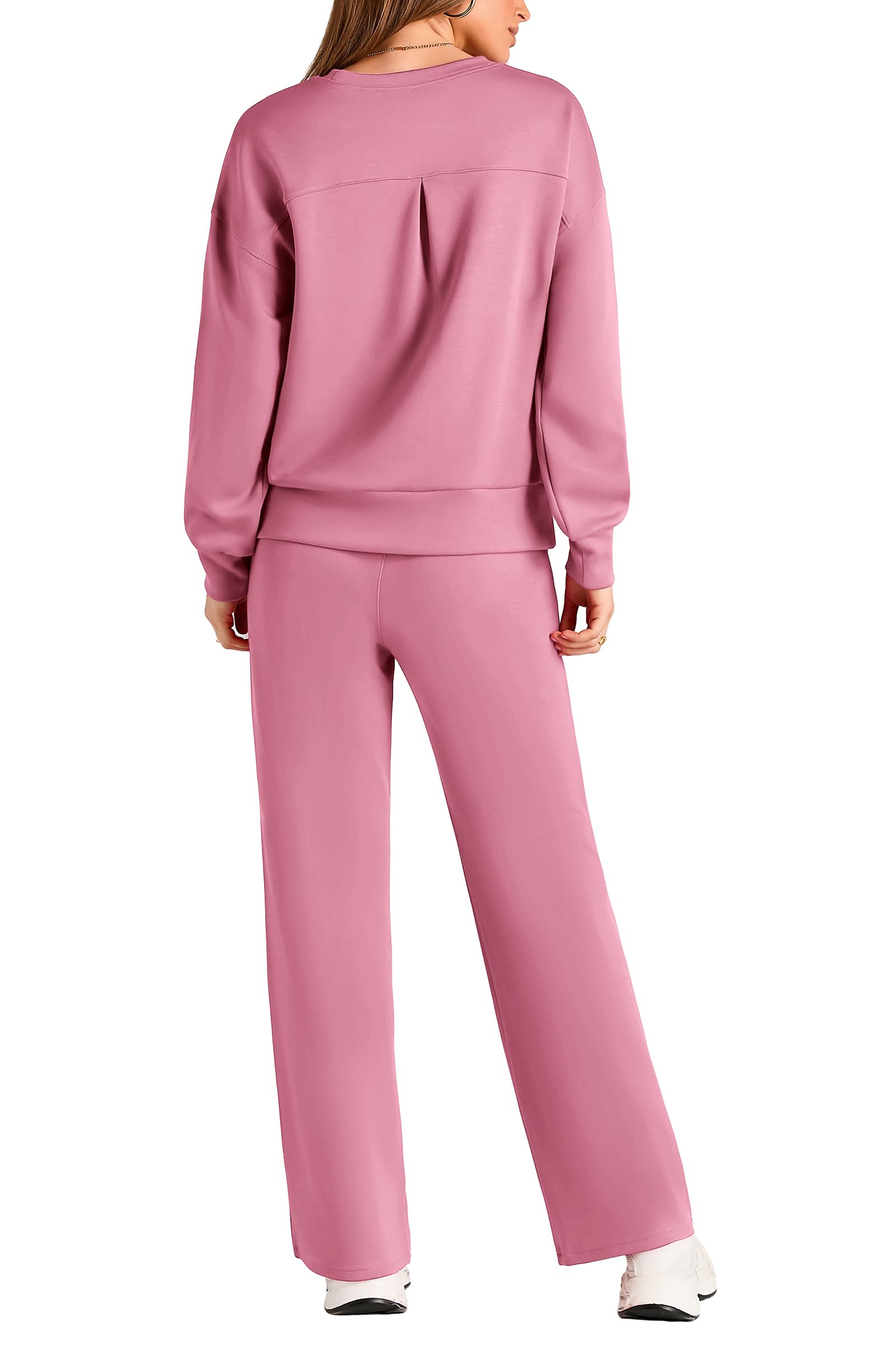 Women's 2 Piece Outfits Sweatsuits Lounge Sets,Pink,S