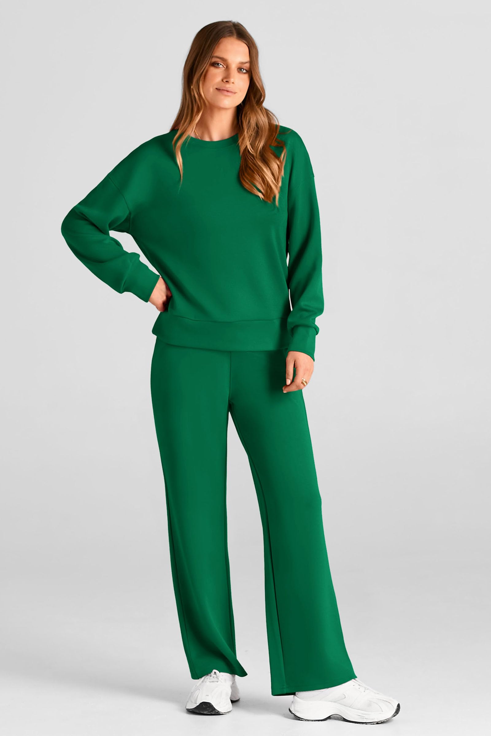 Women's 2 Piece Outfits Sweatsuits Lounge Sets,Green,S