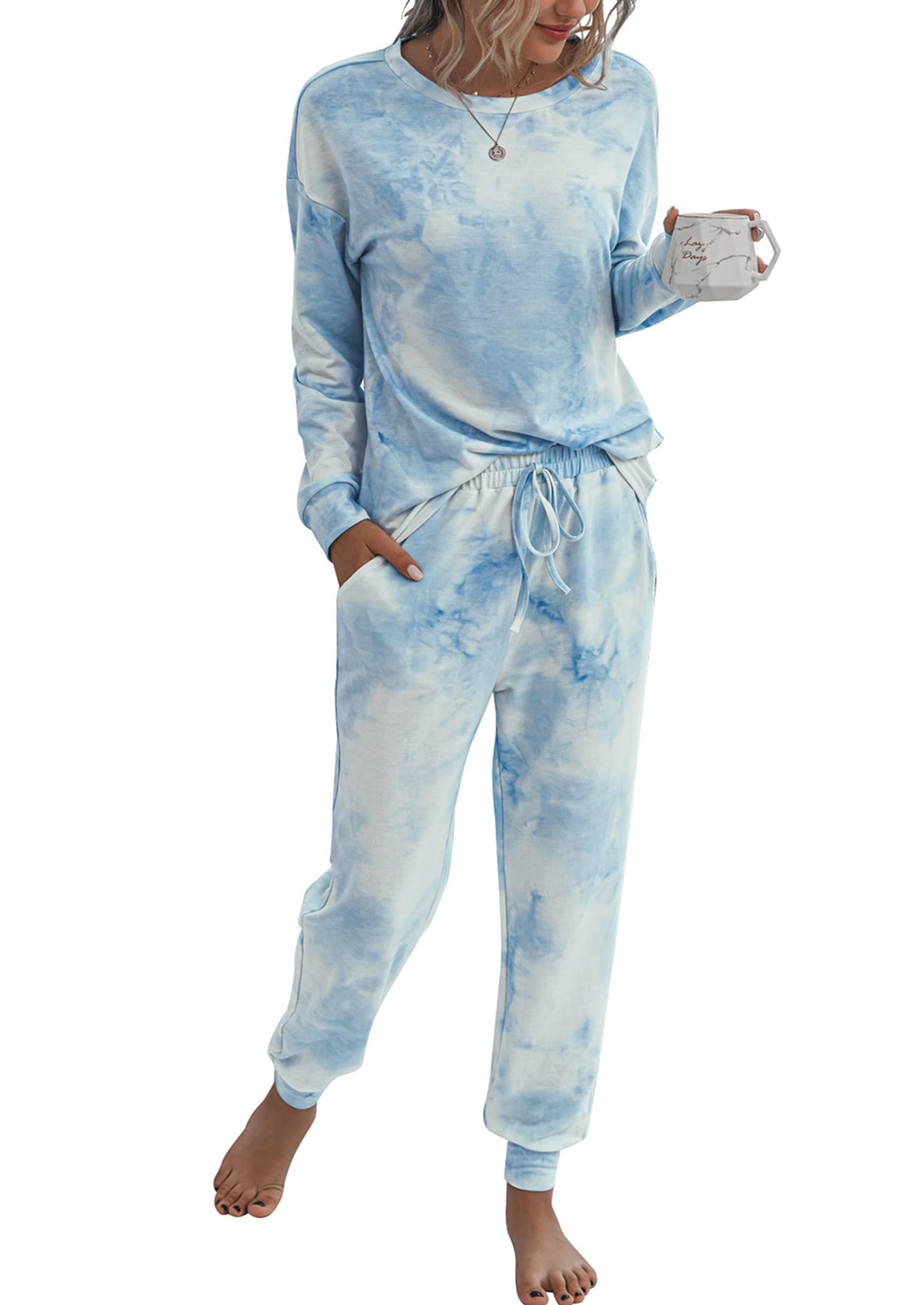 Women's Pajama Sets Casual 2 Piece Fall Matching Lounge Set