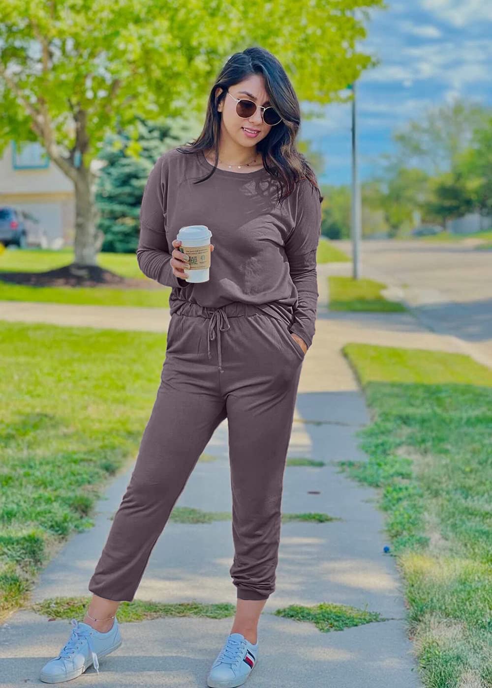 Airport Travel Outfit Women Fall 2 Piece Matching Lounge Sets