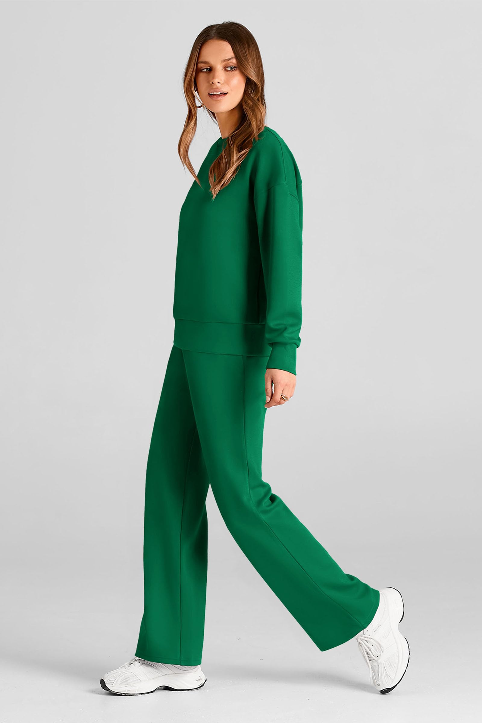 Women's 2 Piece Outfits Sweatsuits Lounge Sets,Green,S