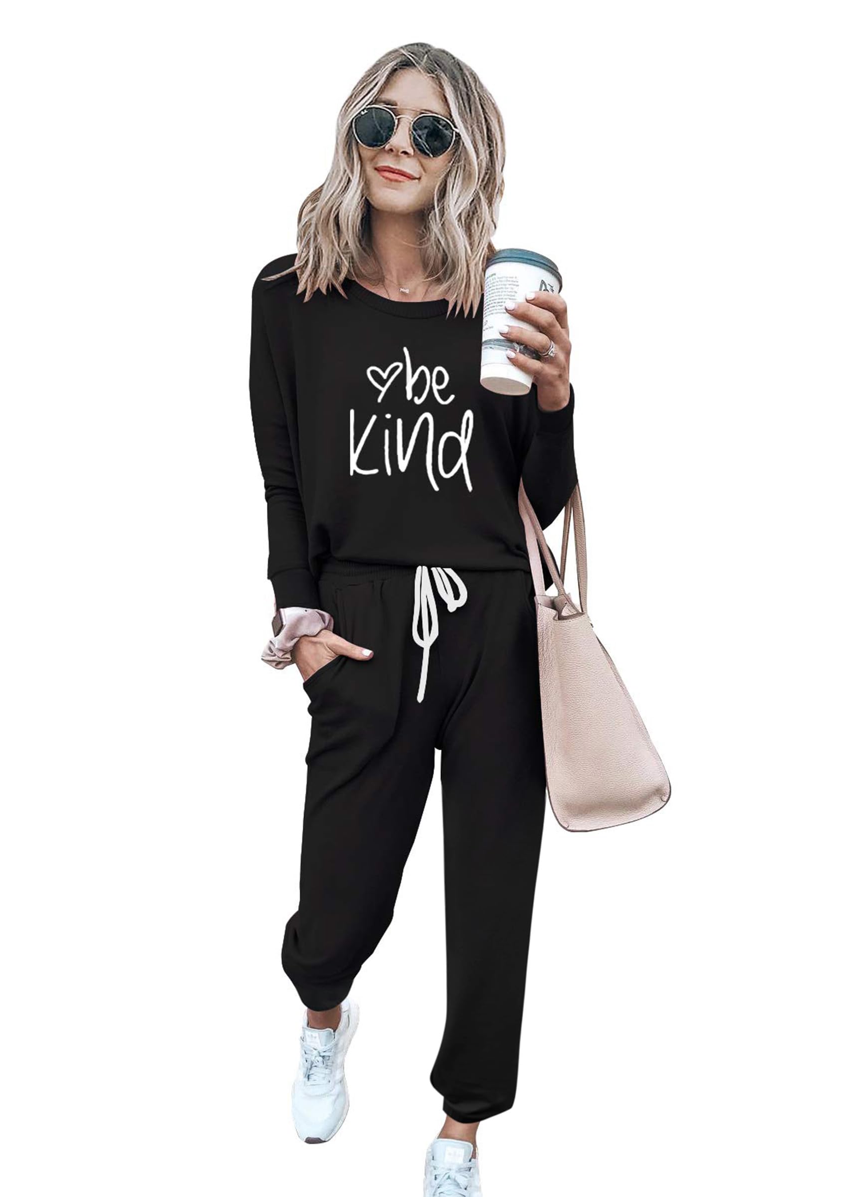 Airport Travel Outfit Women Fall 2 Piece Matching Lounge Sets