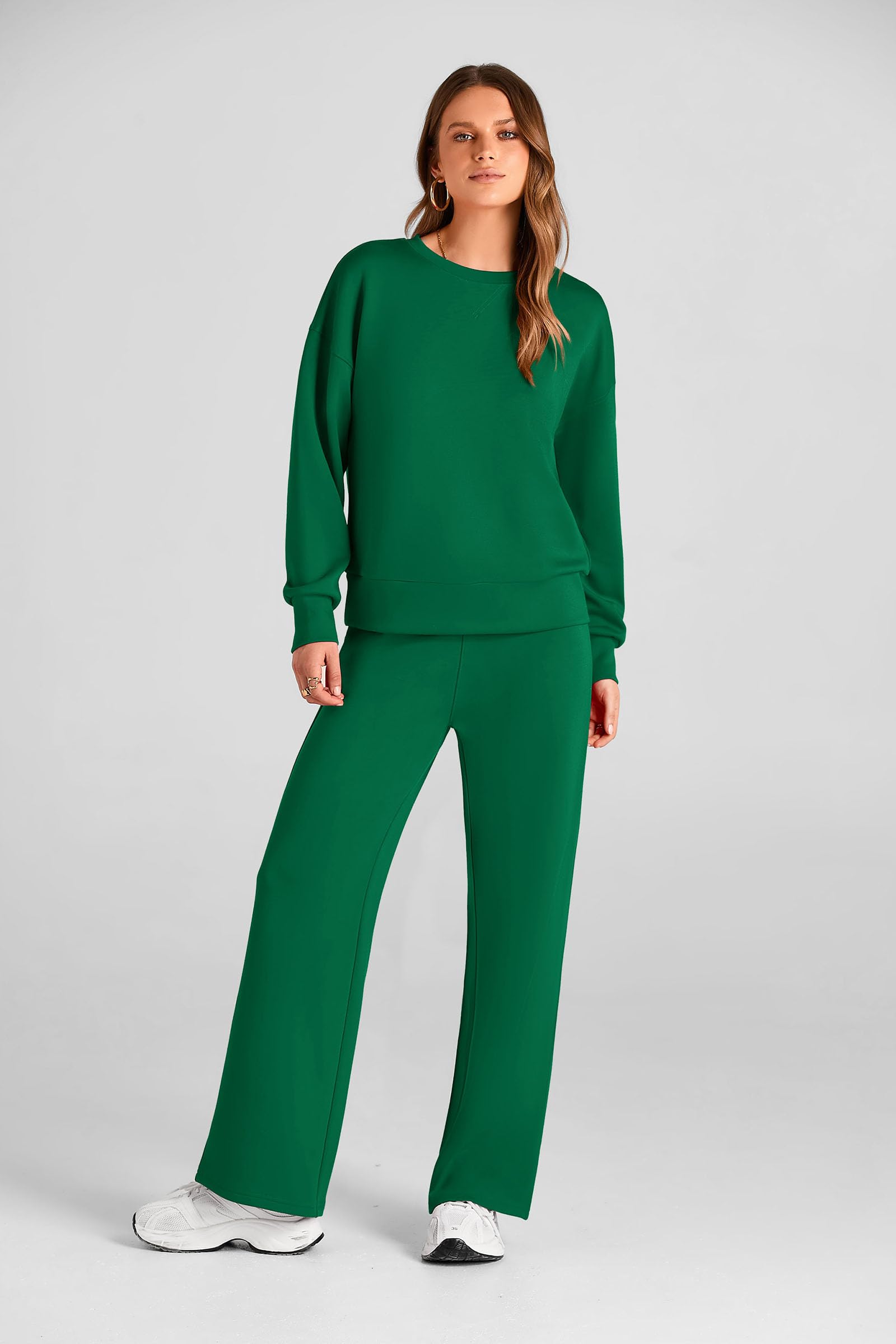 Women's 2 Piece Outfits Sweatsuits Lounge Sets,Green,S