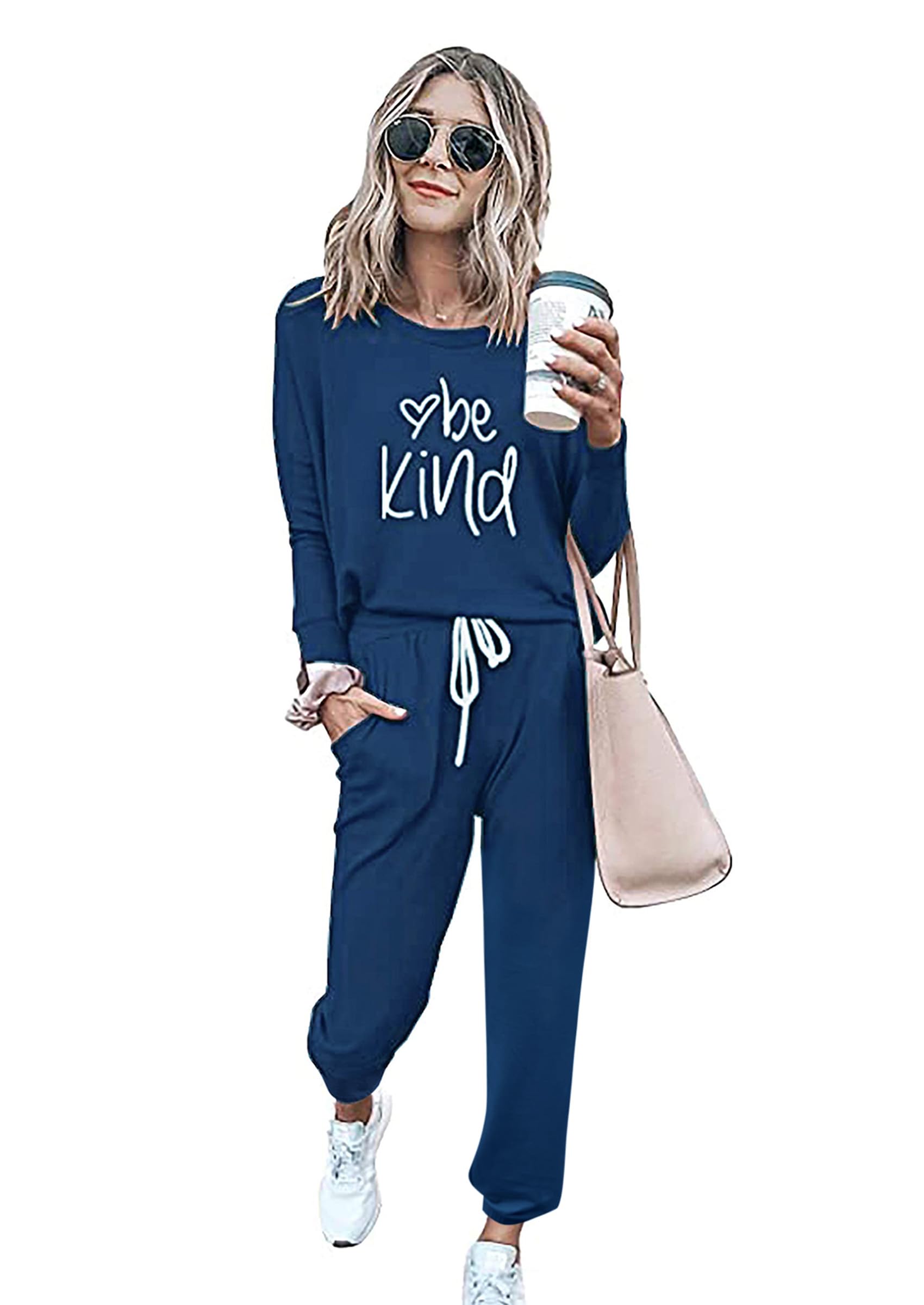 Airport Travel Outfit Women Fall 2 Piece Matching Lounge Sets