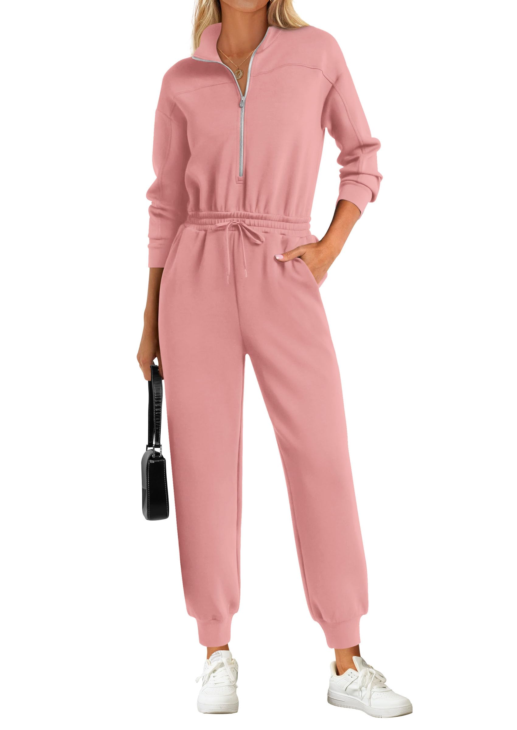 Long Sleeve Jumpsuits for Women Fall One Piece Travel Outfits