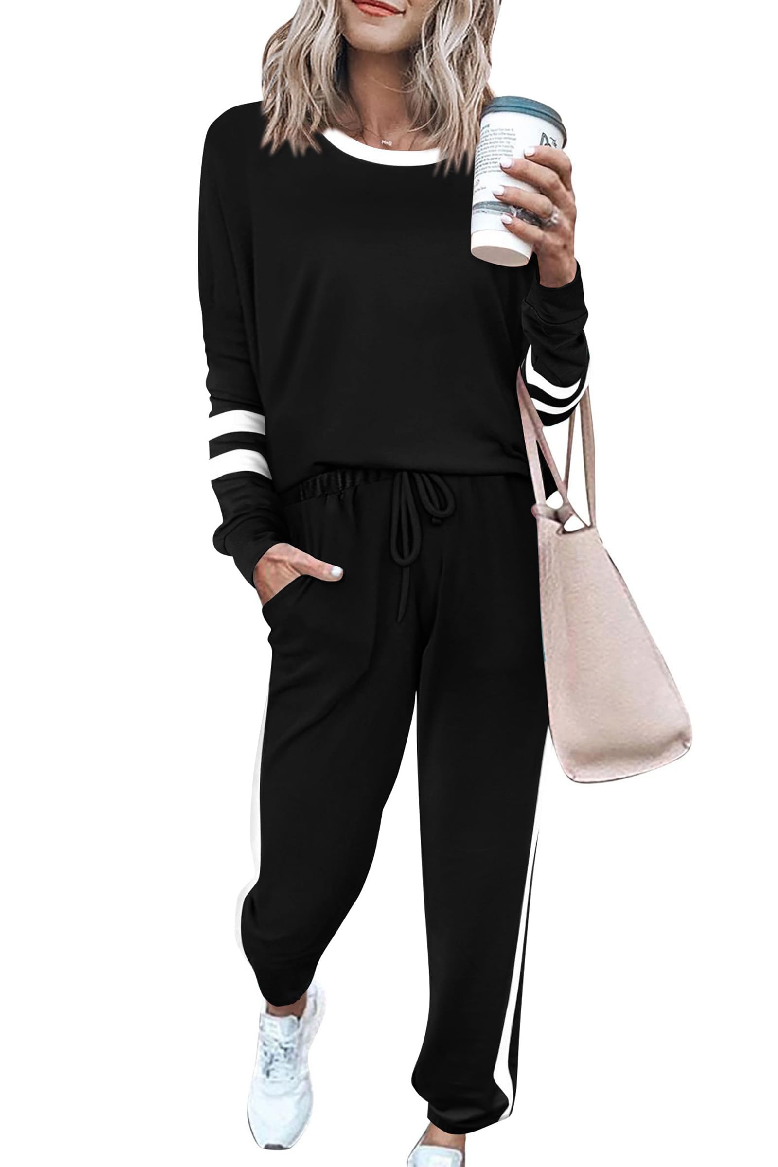 Airport Travel Outfit Women Fall 2 Piece Matching Lounge Sets