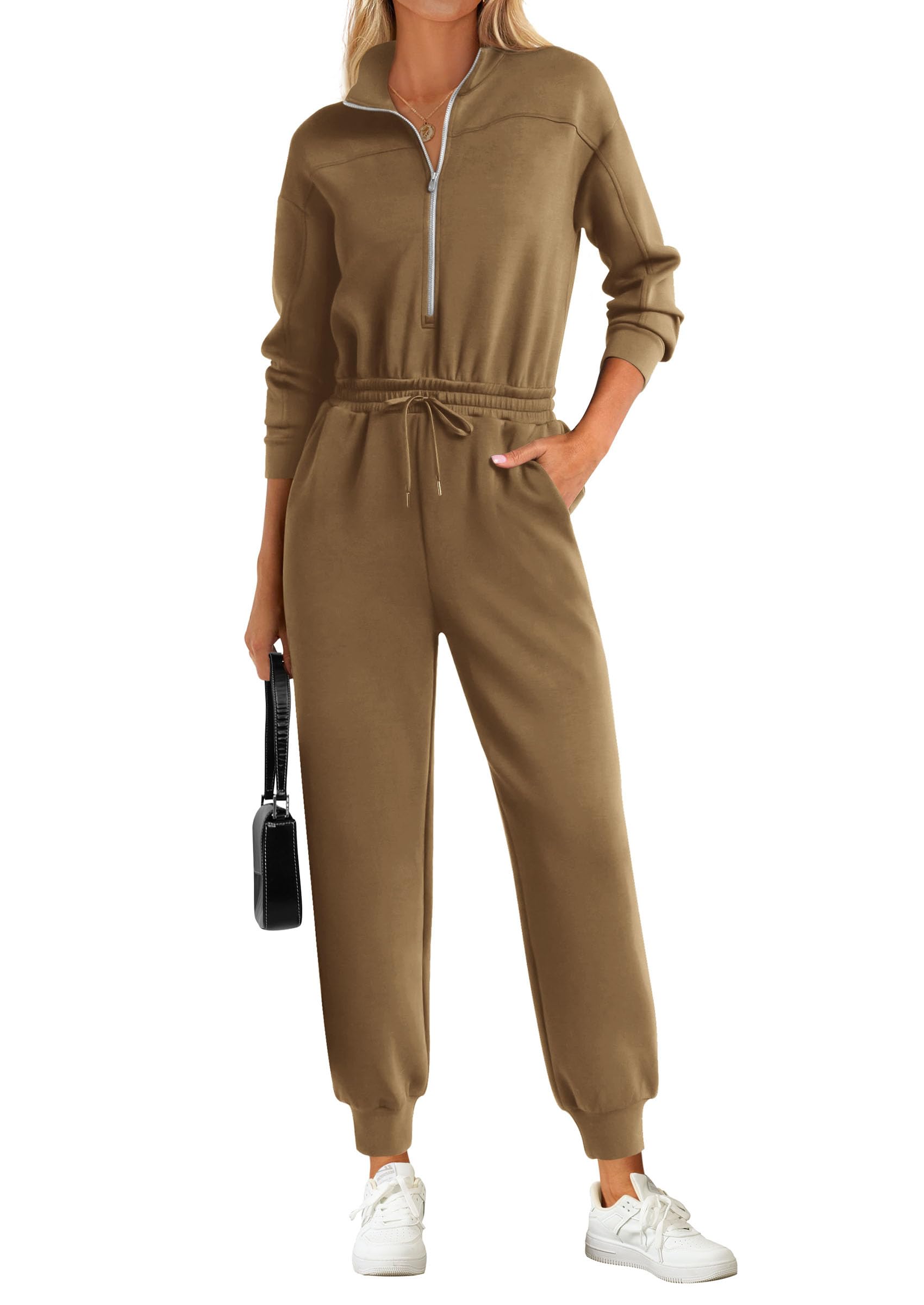 Long Sleeve Jumpsuits for Women Fall One Piece Travel Outfits