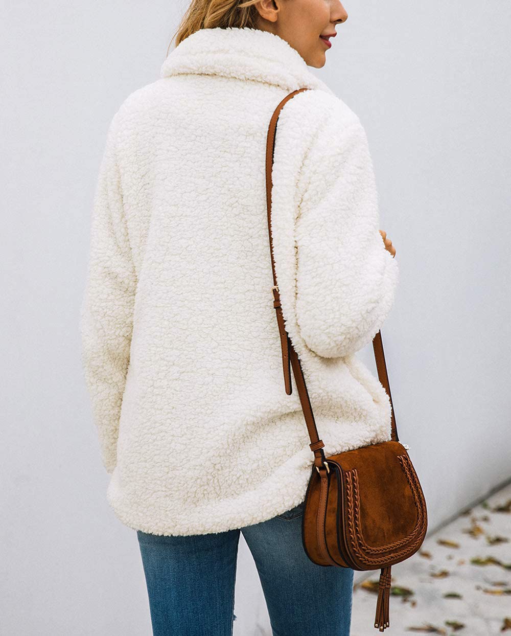 Oversized Sherpa Fleece Jacket Women's Winter Coats Outerwear