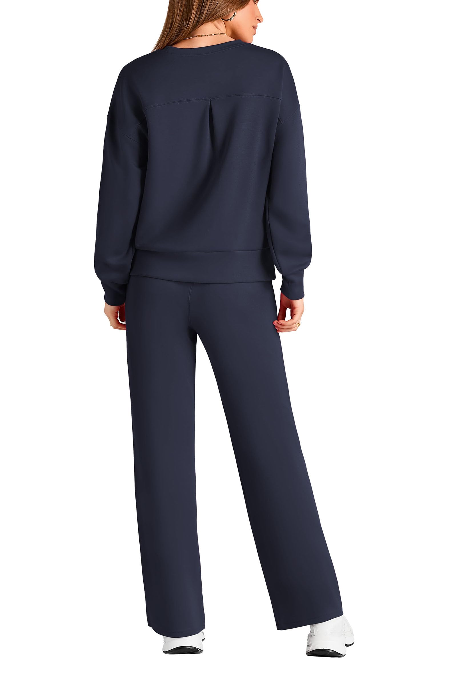 Women's 2 Piece Outfits Sweatsuits Lounge Sets,Navy,S