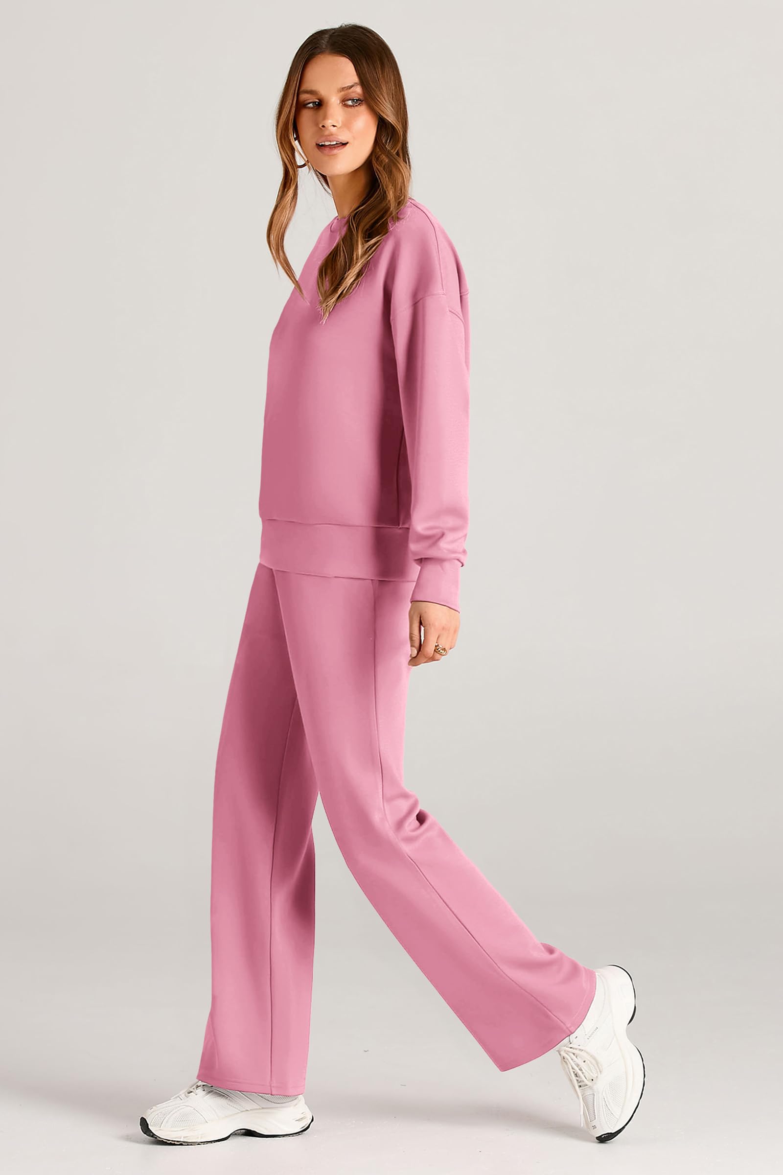 Women's 2 Piece Outfits Sweatsuits Lounge Sets,Pink,S