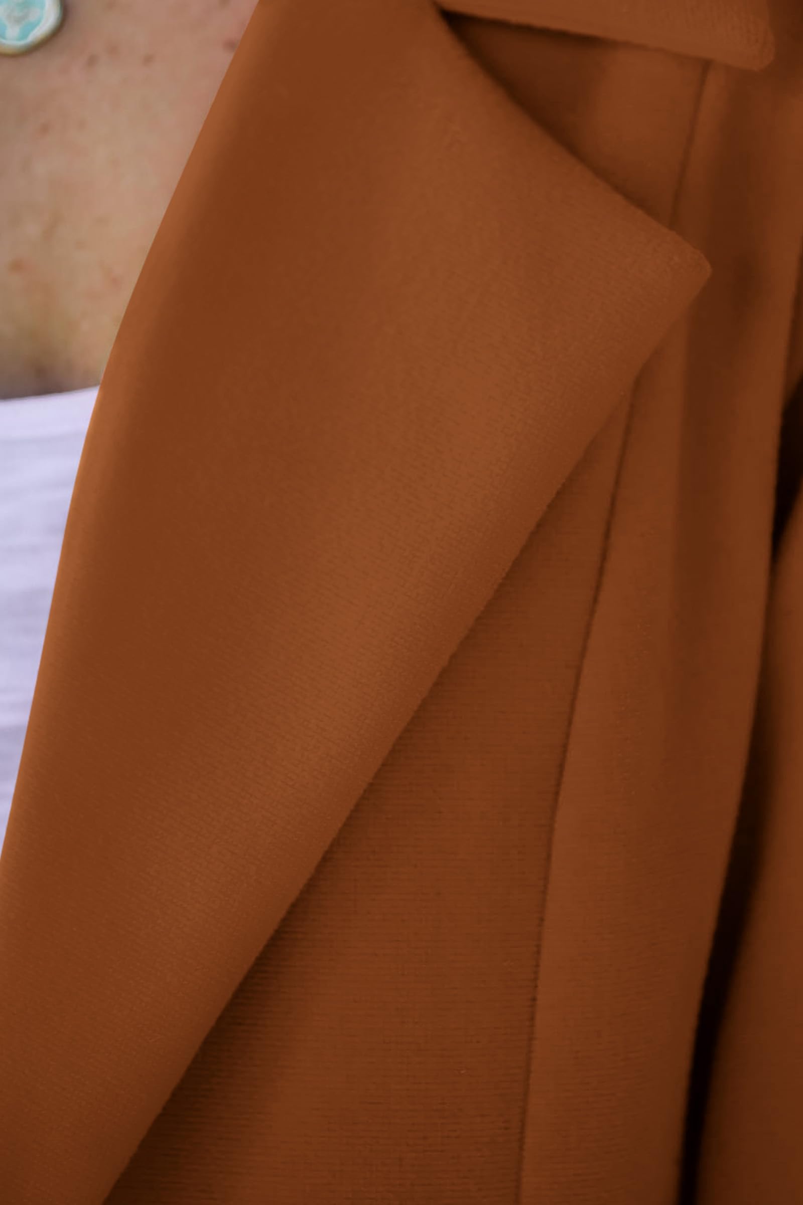 Women's Business Casual Long Blazer Jackets(Brown,S)